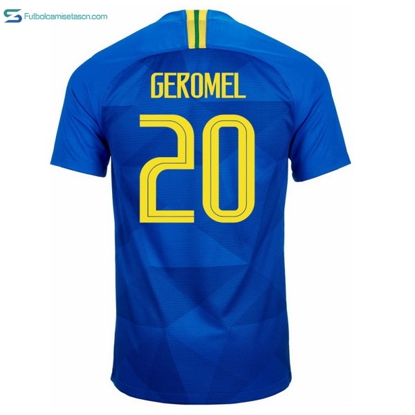 Camiseta Brasil 2ª Geromel 2018 Azul